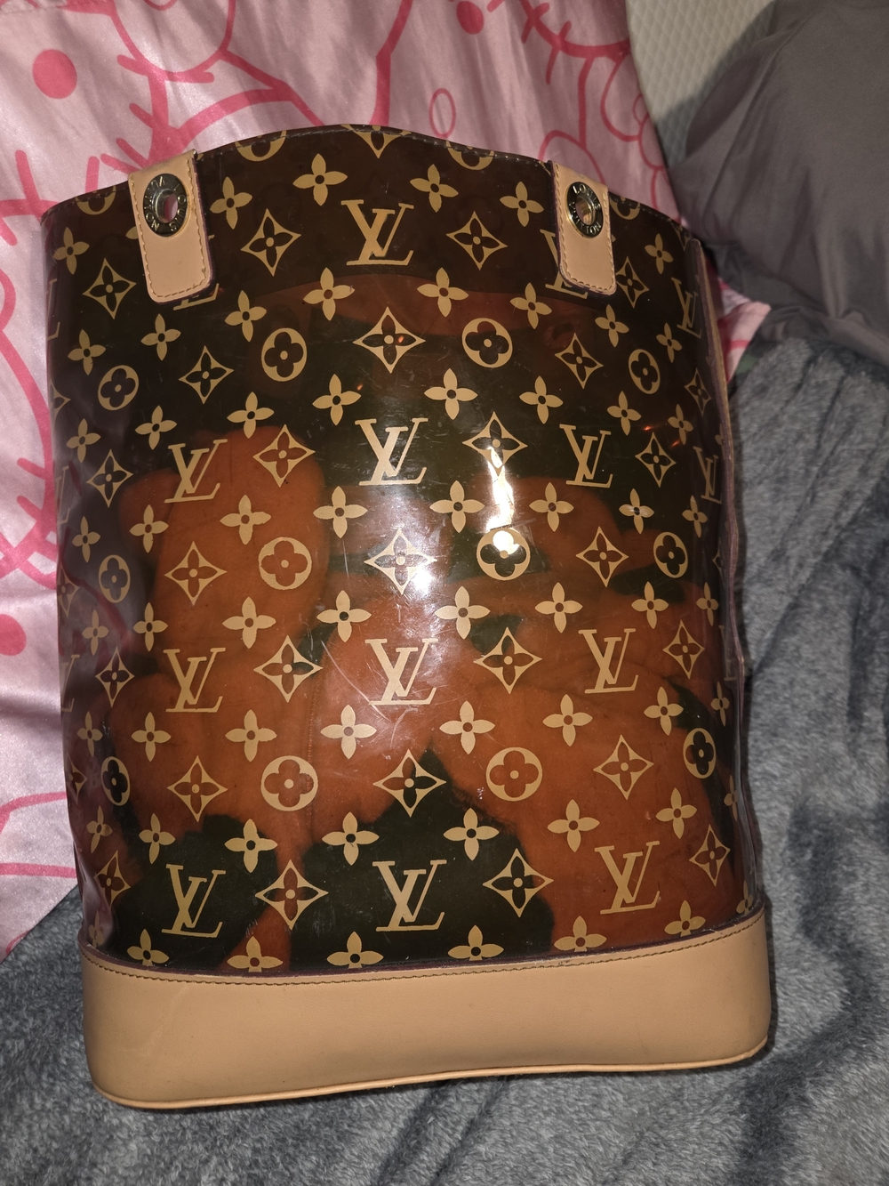 Monogram Vinyl Ambre Bucket Tote